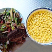珍选捞汁香椿黄豆的做法图解1